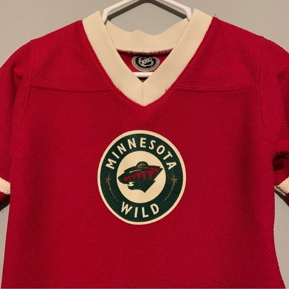 NWT. NHL Minnesota Wild Kids Red Hockey Jersey - Picture 3 of 5